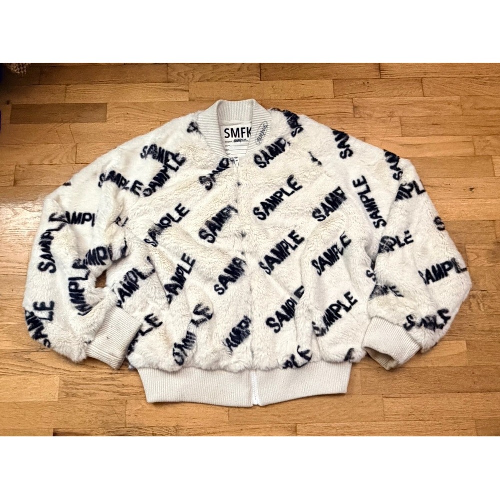 RARE Prototype SMFK Sample Fur Jacket All Over Print Zip Streetwear Collectable